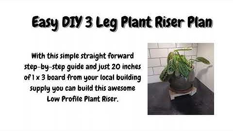 Easy Woodworking Project To SELL! - Easy DIY 3 Leg Plant Riser Plan