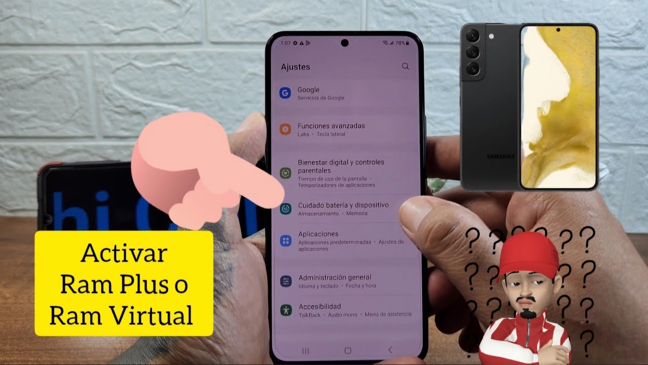 Activar Ram Virtual o Ram Plus Samsung S22 5g o S22 4g Android 14 y 15