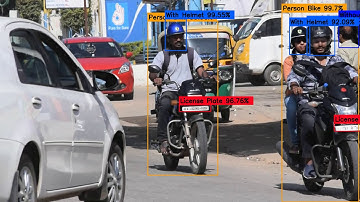 Helmet and License Plate Detection