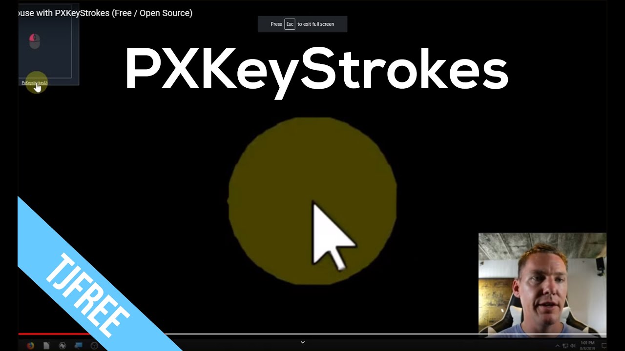 free software directory Show key press and highlight mouse with PXKeyStrokes (Free / Open Source)