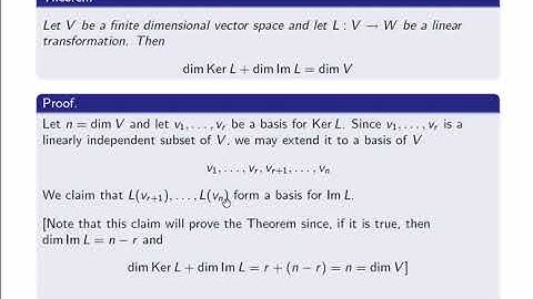 Rank-Nullity Theorem