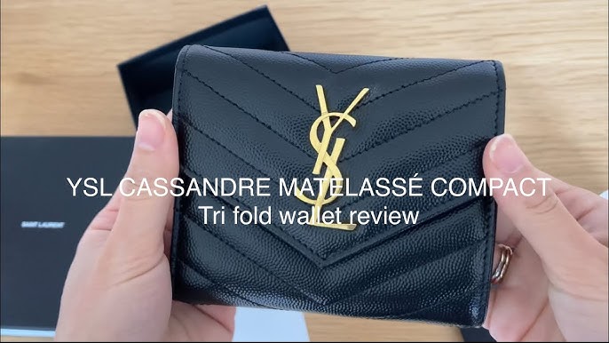 Saint Laurent Monogram Matelassé Leather Bi-Fold Wallet Unboxing, First  Impression 