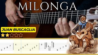 Miniatura de vídeo de "MILONGA (Floreos et Preludio Criollo) 🎸Juan Buscaglia || Tutorial para Guitarra Clásica + TABS"