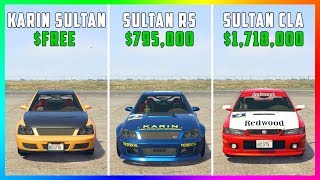 GTA 5 Online - Karin Sultan VS Sultan RS VS Sultan Classic! (FREE VS $795,000 VS $1,718,000)