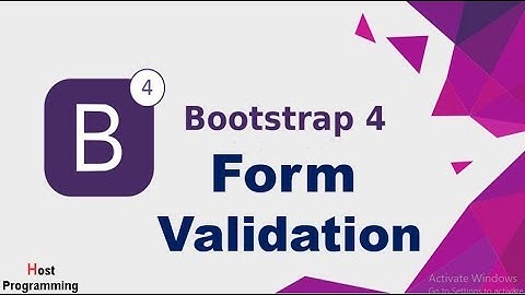Form Validation with Bootstrap 4