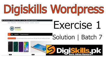 Digiskills Wordpress Exercise 1 Solution Batch 7 | WPS101 Exercise No. 1 Solution | Study Planet