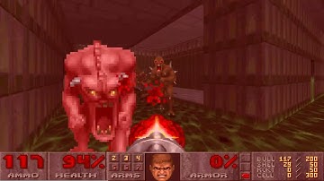 Doom Bing Bong Blippo (2022) MAP02: "Slip And Sludge" UV Max Speedrun 0:54 100% Kills 100% Secrets