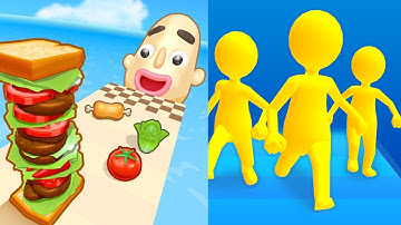 Sandwich Runner vs Join Clash Android iOS Mobile Gameplay Pikaok27