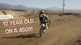 12 YEAR OLD ON A 450!!!