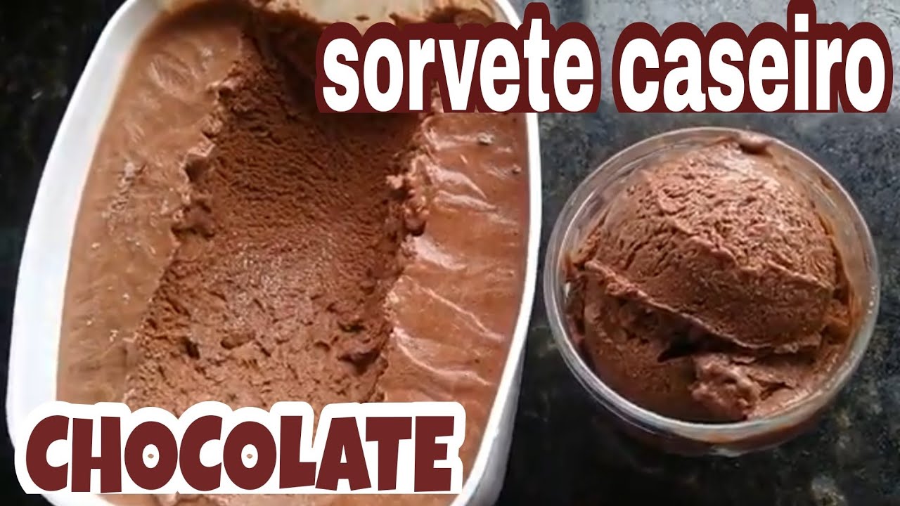 SORVETE CASEIRO DE CHOCOLATE|muito cremoso-super fácil