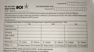 How to Fill Bank Of India KYC Form in 2025 ?