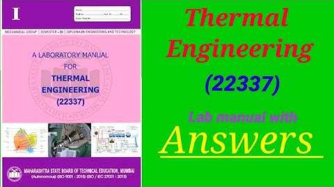 Diploma Practical Lab Manual With Answers For | (22337) Thermal Engineering Solved Lab Manual #daily