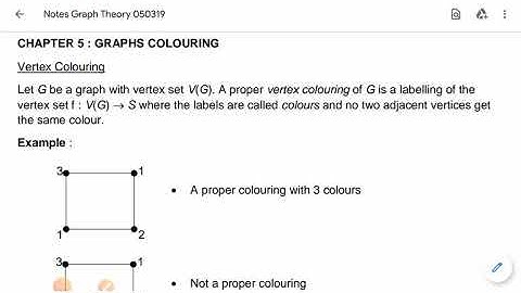 Graph colouring:Vertex colouring
