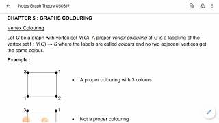 Graph colouring:Vertex colouring