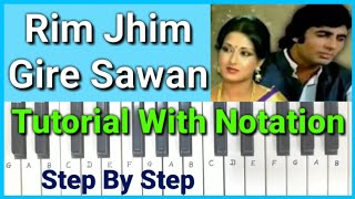 Video voorbeeld van "Rimjhim Gire Sawan | Kishor Kumar | Piano | Casio | Keyboard | Harmoniam | Notes | Tutorial | Lesson"