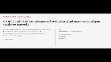 GRaNIE and GRaNPA: inference and evaluation of enhancer‐mediated gene regulatory netw... | RTCL.TV