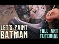 Art tutorial  full painting process  batman