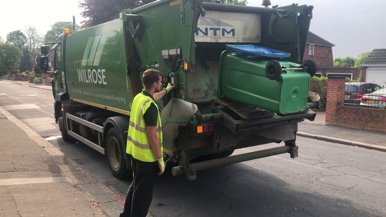 Wilrose Green Waste Service dustcart emptying bin YouTube