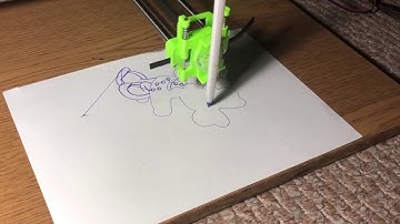 DIY CNC drawing machine | Pen plotter machine first try drawing Minnie Mouse