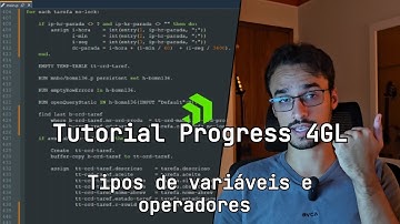 Tipos de variáveis e Operadores lógicos, Relacionais e Aritméticos | Tutorial Progress 4GL
