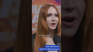 Karen Gillan talks circling the world at the #GotGVol3 World Premiere #guardiansofthegalaxyvol3