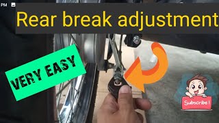 Rear brake adjustment (Tagalog)