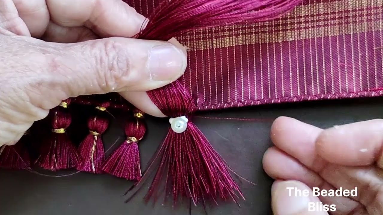 Simple, Quick & Very easy Saree Kuchu | new kuchu design  | Beaded Baby Tassels
