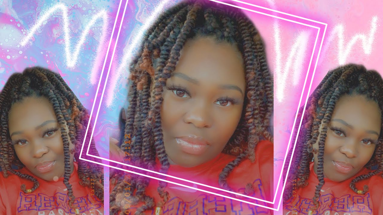 How To Spring Twist Crochet Braids Rubber band Method on WOC Beginner Friendly Tutorial YouTube