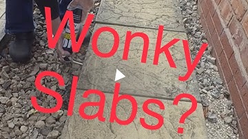 Rocking Paving Slabs Fixed with PU Foam