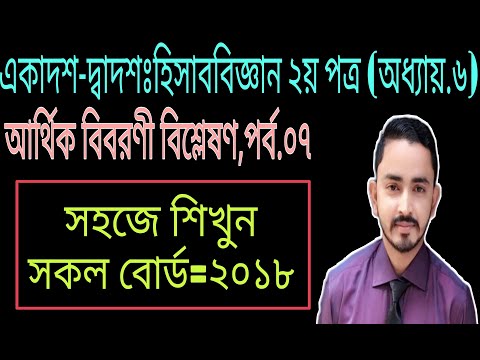 HSC Accounting second paper chapter 6 ( part.06 ) financial analysis statement || অনুপাত বিশ্লেষণ