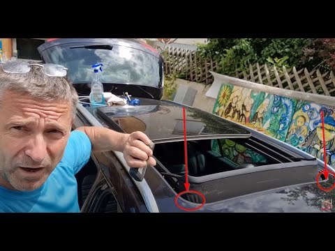 🚗 Undichtes Schiebedach reparieren. Ablauf-Kanal öffnen VW Audi Seat BMW