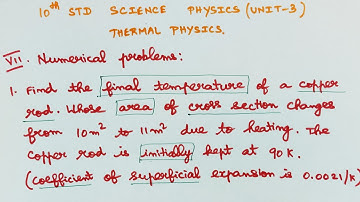 TN 10th SCIENCE PHYSICS |Unit 3 THERMAL PHYSICS book back problems part-1 | Qn.1|sums in tamil |2020