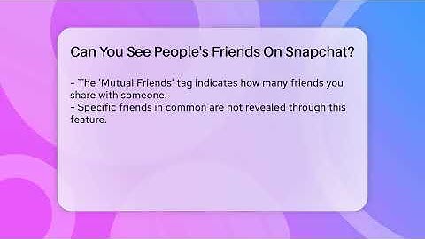Can You See People