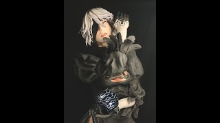 祝★Switch版発売【等身大】2B【ニーアオートマタ】100均石粉粘土でフィギュア作ってみた[Life-sized]2B[NieR:Automata]clay sculpture #Shorts
