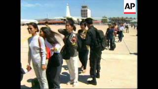 CAMBODIA: PHNOM PENH: 300 THAI NATIONALS AIRLIFTED TO SAFETY