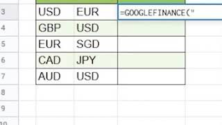 Excel formula for currency rate
