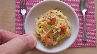 Shrimp Alfredo Pasta MINIATURE  REAL FOOD COOKING KITCHEN TOY SET