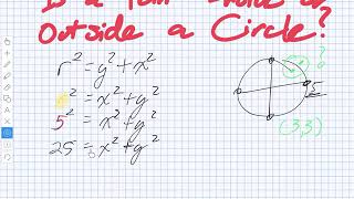 Is a Point Inside or Outside a Circle (Grade 10 Academic)