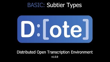 DOTE - Setting up Subtier Types in DOTE (Basic)