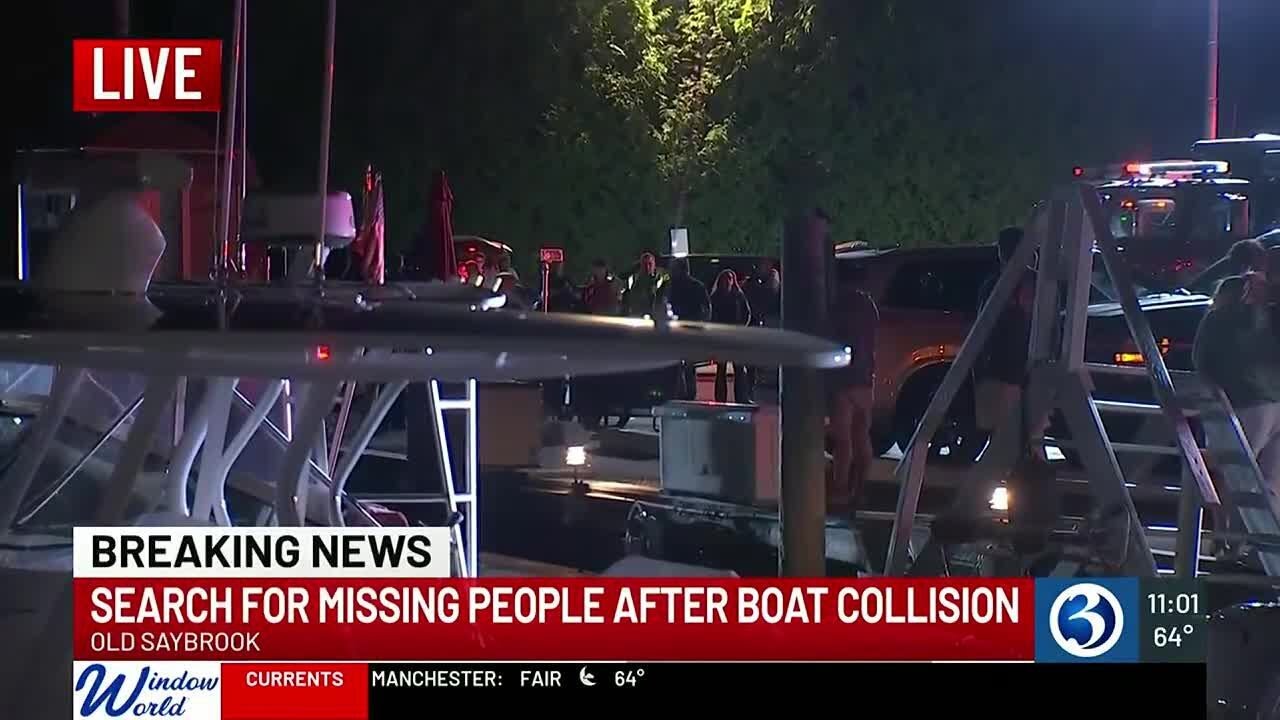 Search for missing people after boat collision in Old Saybrook - YouTube