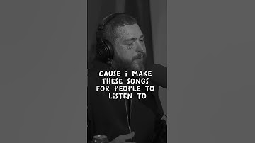 Post Malone talking about how he makes his music for the world #postmalone #motivation