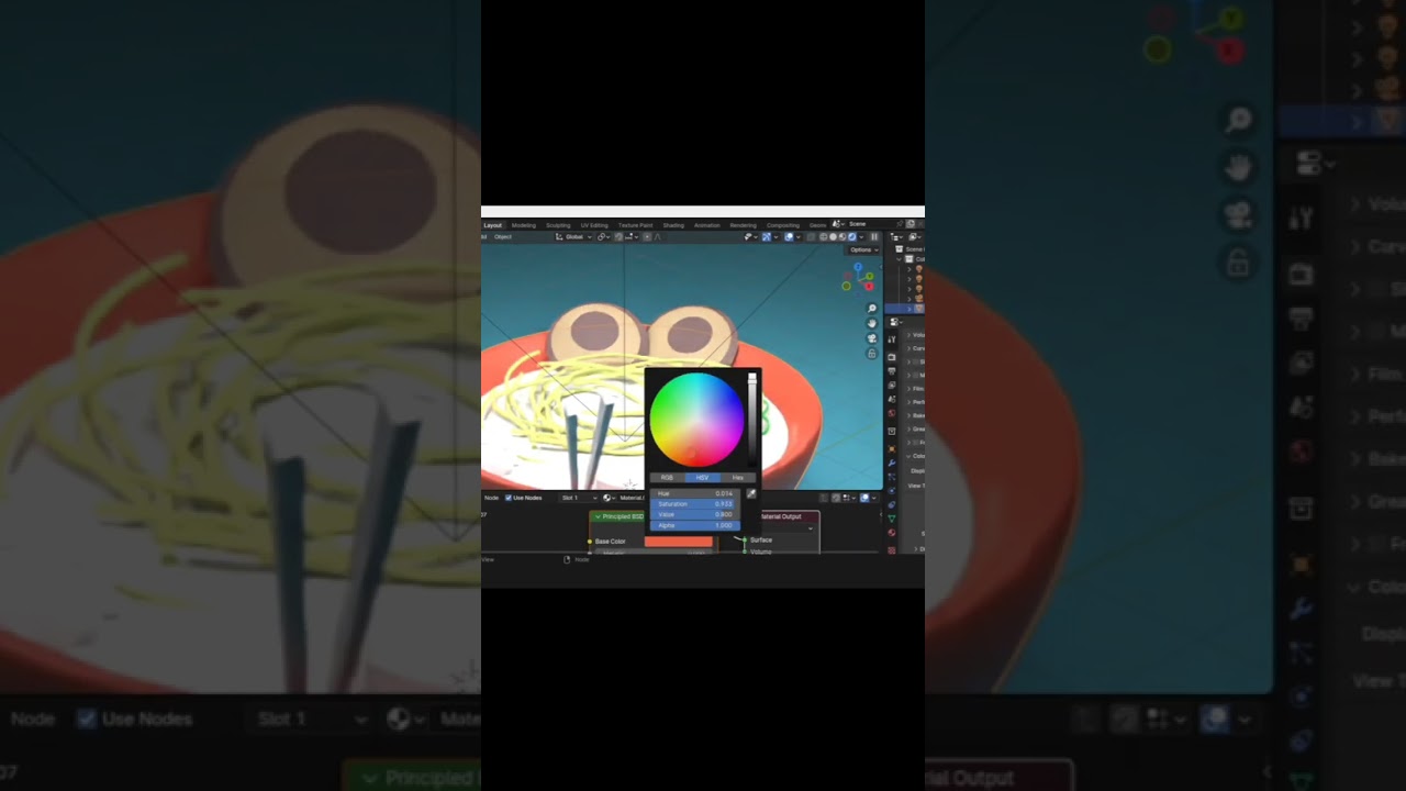 How to make 3D Stylized Ramen in Blender | Blender Tutorials #shorts #blender #blendertutorial