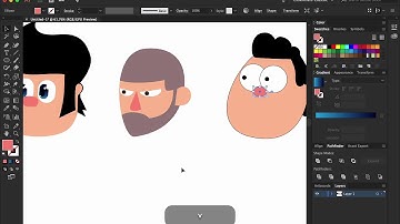 Simple character head design tutorial on Adobe illustrator