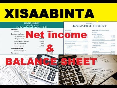 Sida loo Diyaariyo income Statement,Retained Earnings and Balance sheet casharkii14