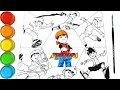 Menggambar dan mewarnai BoBoiBoy Galaxy kuasa 7 | How to draw BoBoiBoy Galaxy Elemental