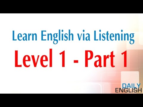 Learn English Via Listening (Level 1) | Learn English By Listening Part 1