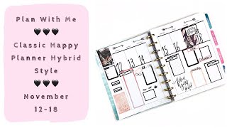 Plan With Me | Classic Happy Planner Hybrid Style | November 12-18 | The Introvert Mom