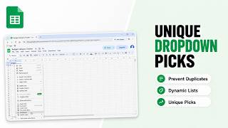 Google Sheets: How to Prevent Duplicate Category Choices in a Dropdown