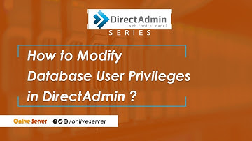 How to modify database user privileges in DirectAdmin @OnliveServer