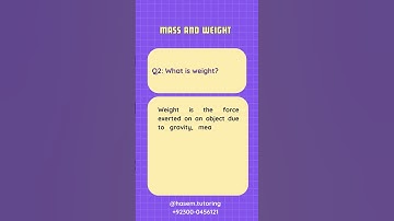Get Ready for Important Question Challenge related to GCSE/IGCSE Physics (Mass and Weight)